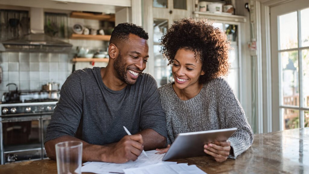 young professional starting to invest using a mobile app on their couch