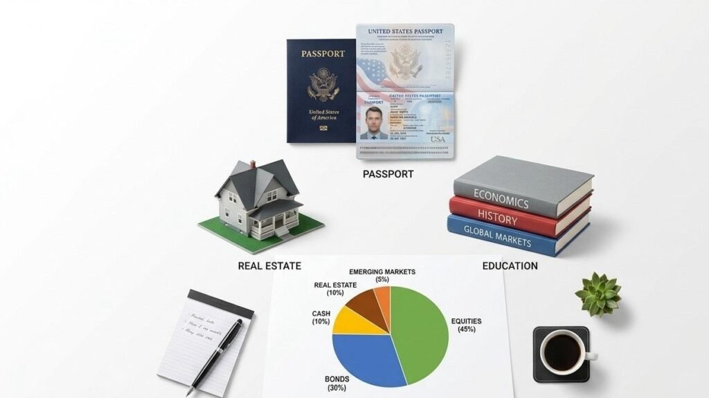 diversified investment portfolio during market crash with stocks bonds and real estate