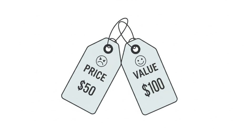 price versus value investing concept during stock market crashs decline