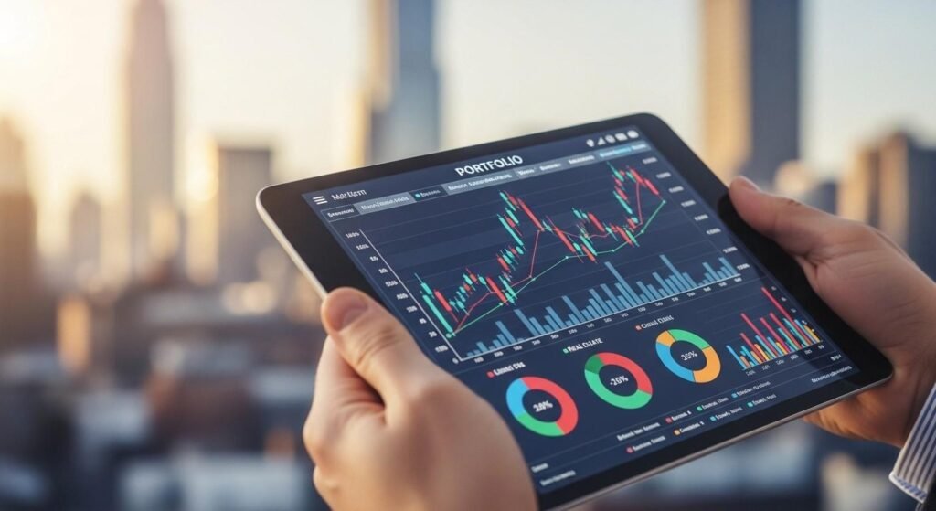 dividend investing portfolio on tablet for beginner passive income