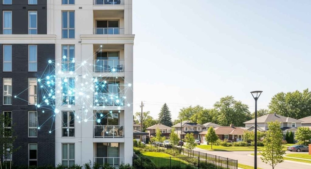 real estate crowdfunding passive income with modern apartment building