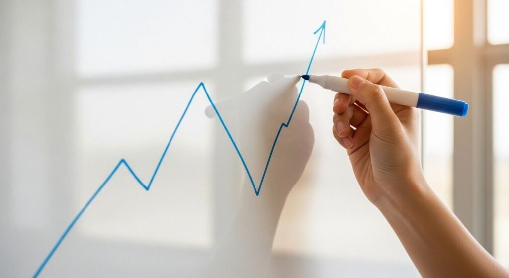 stock market recovery chart showing historical long term growth after crash