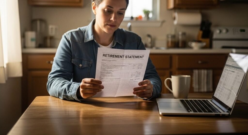 What Is a Collective Investment Trusts? (CITs) Person reviewing 401k statement with collective investment trust details at home