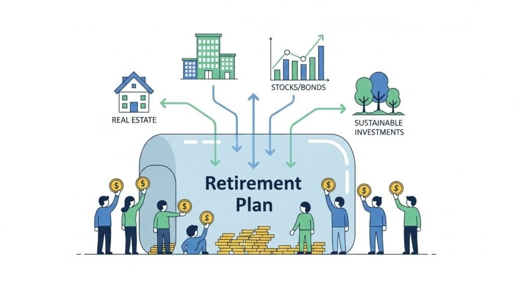 What Is a Collective Investment Trusts? (CITs) Illustration showing how collective investment trusts pool retirement money from many
collective investment trust