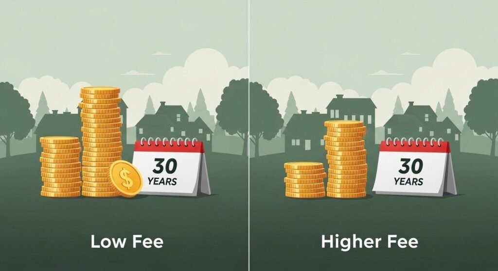 Comparison of long-term investment growth with low versus high ETF expense ratios
Expense Ratio Mean in ETFs
