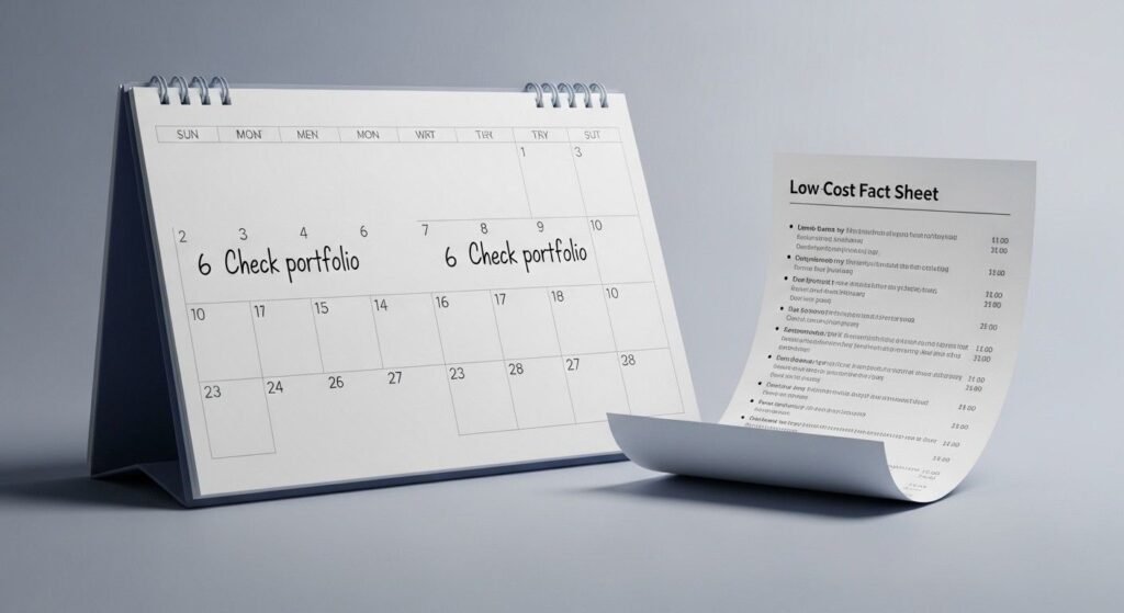 Calendar reminder to check ETF portfolio twice per year